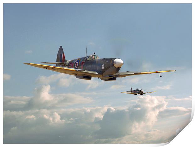 Spitfire - Twos Company Print by Pat Speirs
