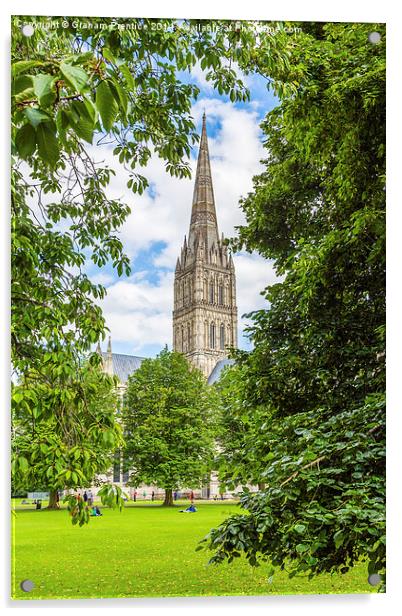Salisbury Cathedral Acrylic by Graham Prentice