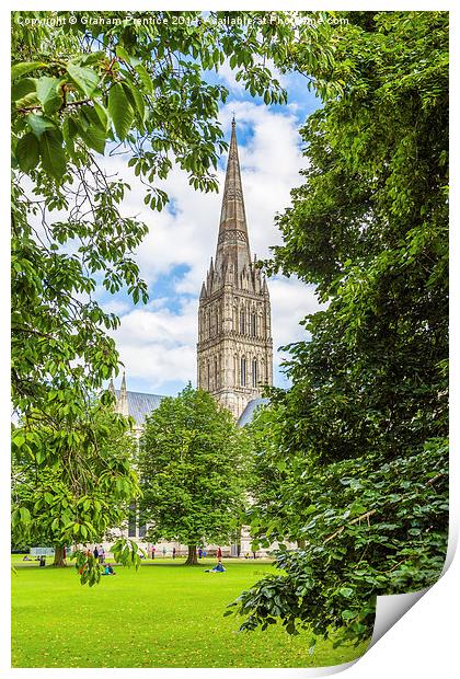 Salisbury Cathedral Print by Graham Prentice