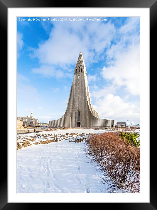 Hallgrímskirkja Framed Mounted Print by Graham Prentice