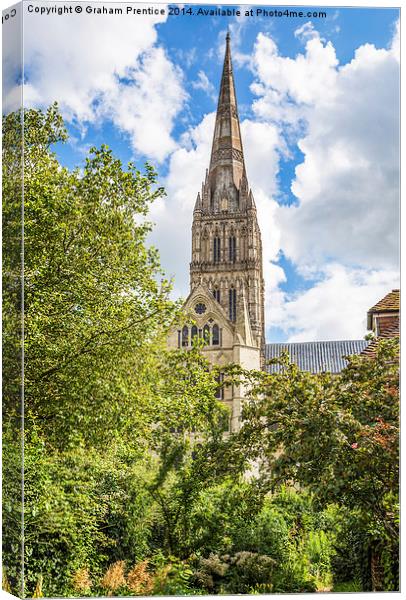 Salisbury Cathedral Canvas Print by Graham Prentice