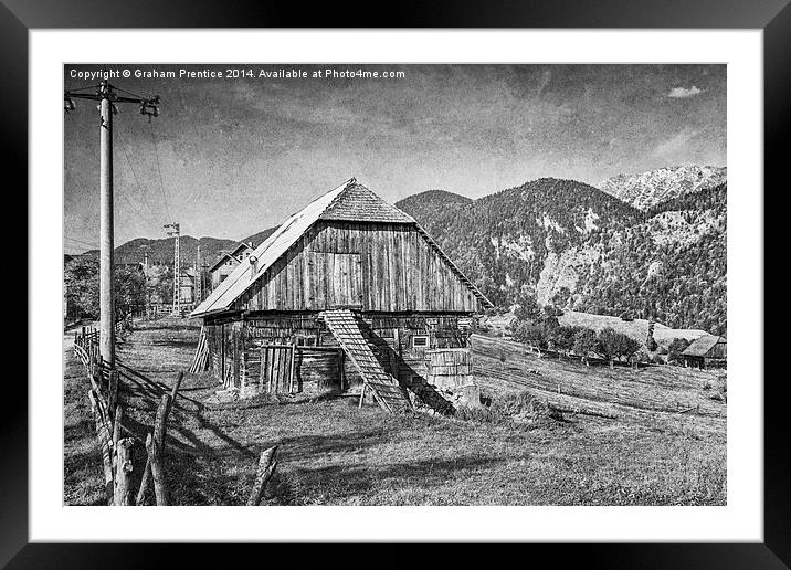 Antiquated Mountain Barn Framed Mounted Print by Graham Prentice