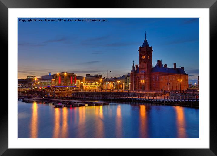 Wales Cardiff Bay Waterfront Framed Mounted Print by Pearl Bucknall