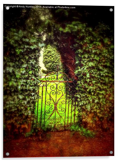 Gate in Hedge Acrylic by Andy Huntley