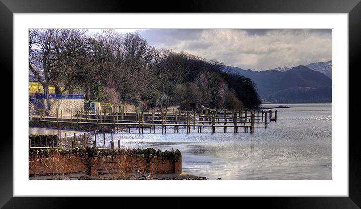Derwentwater Boat Piers Framed Mounted Print by Tom Gomez