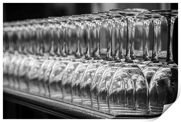 Wine Glasses Print by Keith Thorburn EFIAP/b