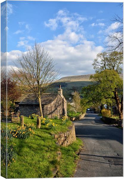 Downham Village Canvas Print by Gary Kenyon