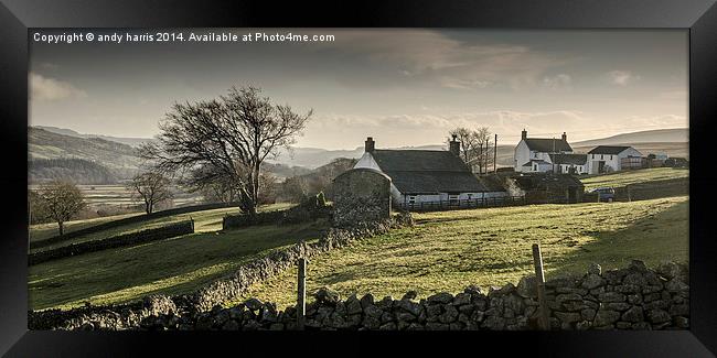 Teesdale Valley Farmstead Framed Print by andy harris
