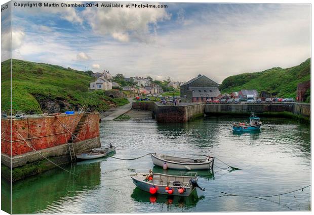 Porthgain Harbour, Pembrokeshire Canvas Print by Martin Chambers