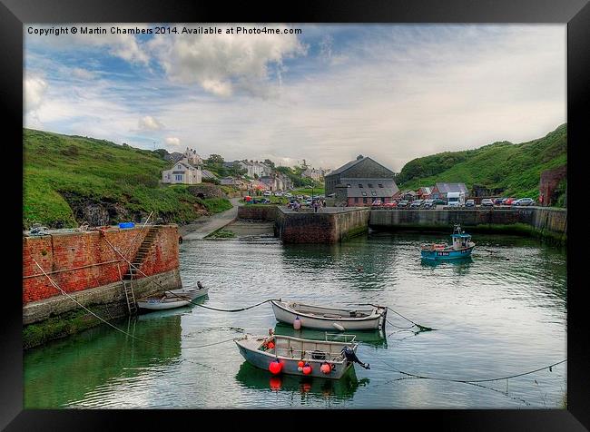 Porthgain Harbour, Pembrokeshire Framed Print by Martin Chambers