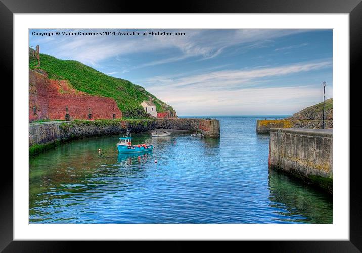 Porthgain Harbour, Pembrokeshire Framed Mounted Print by Martin Chambers