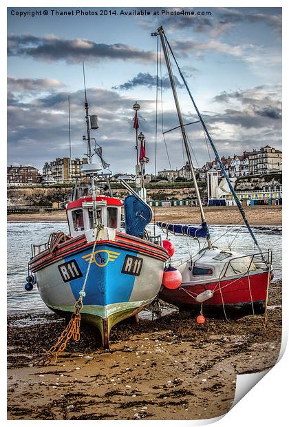 Boats in the Harbour Print by Thanet Photos