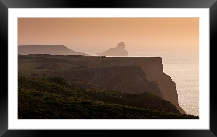 Worms Head Sunset Framed Mounted Print by Leighton Collins