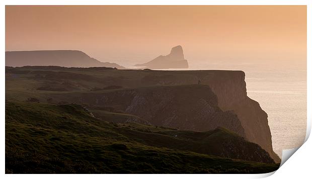 Worms Head Sunset Print by Leighton Collins