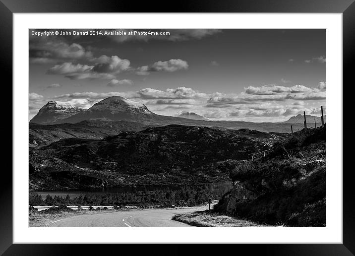The Road to Assynt Framed Mounted Print by John Barratt