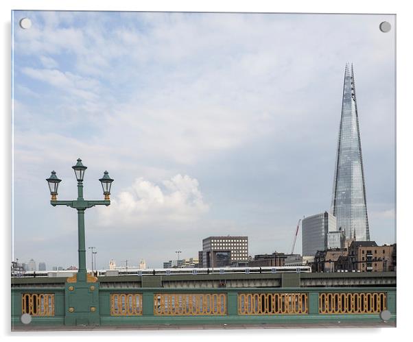 The Shard From Southwark Bridge Acrylic by LensLight Traveler