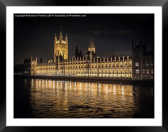 Palace of Westminster Framed Mounted Print by Graham Prentice