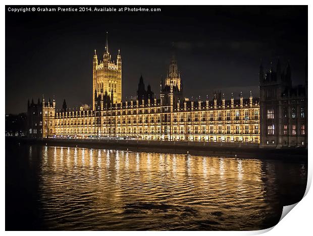 Palace of Westminster Print by Graham Prentice