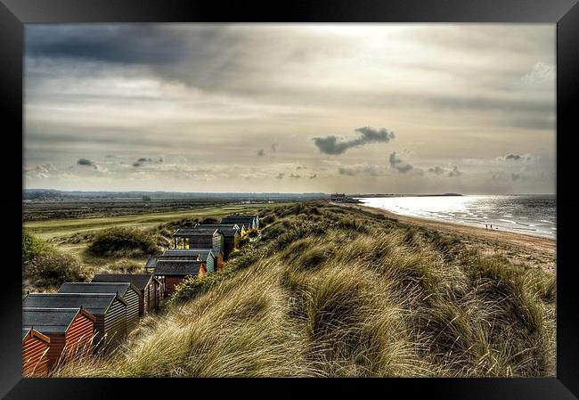 Beach huts in the dunes Framed Print by Gary Pearson