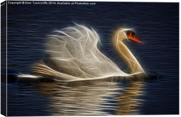 Mute Swan Canvas Print by Alan Tunnicliffe