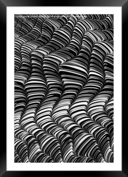 Mono Waves Framed Mounted Print by John Edwards