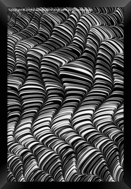 Mono Waves Framed Print by John Edwards