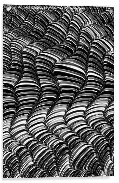 Mono Waves Acrylic by John Edwards