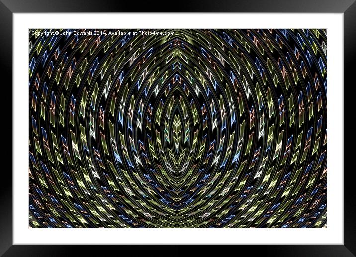 Neon Curves Framed Mounted Print by John Edwards