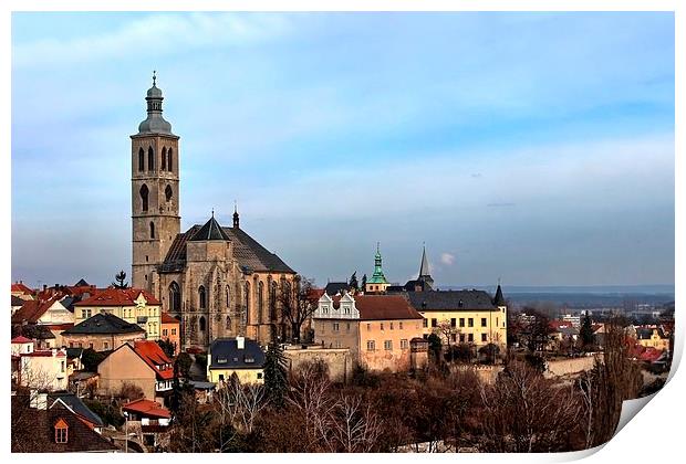 Overlooking Kutna Hora Print by Richard Cruttwell