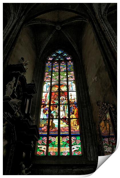 Stained Glass Window Print by Richard Cruttwell