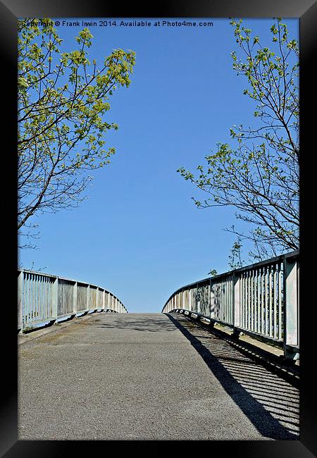 Pedestrian bridge to nowhere! Framed Print by Frank Irwin