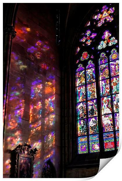 Inside St Vitas Cathedral Print by Richard Cruttwell