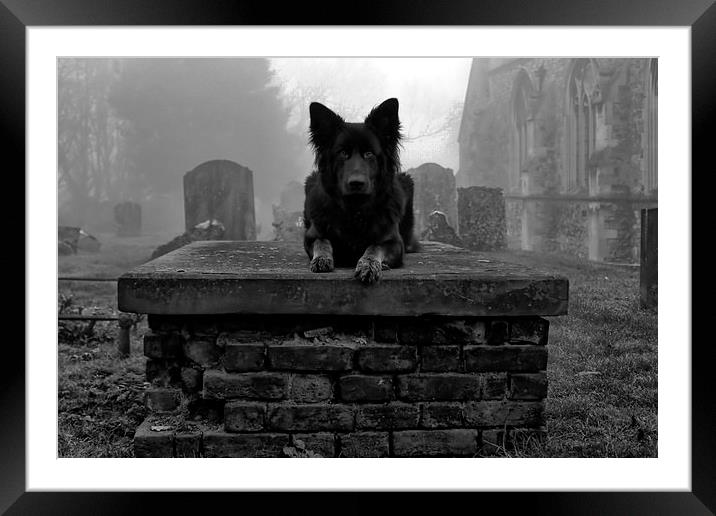 Churchyard, Foggy Morning Framed Mounted Print by Richard Cruttwell