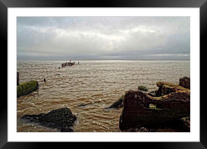 history in the sea Framed Mounted Print by chrissy woodhouse