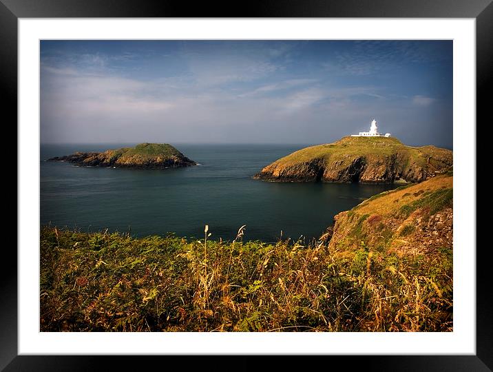 STRUMBLE HEAD LIGHT HOUSE Framed Mounted Print by Anthony R Dudley (LRPS)