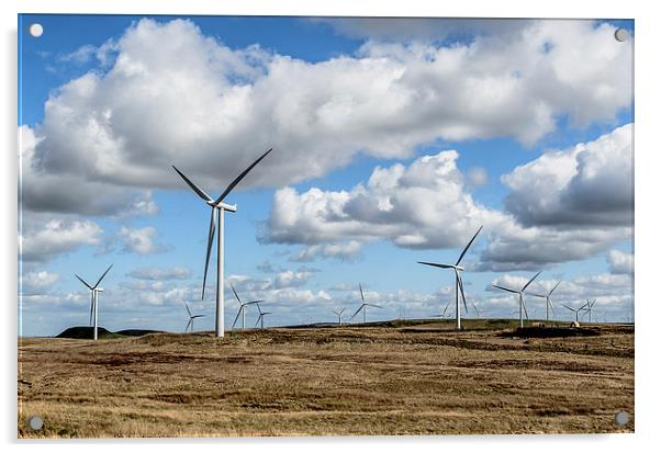 Whitelee Wind Farm Acrylic by Michael Moverley