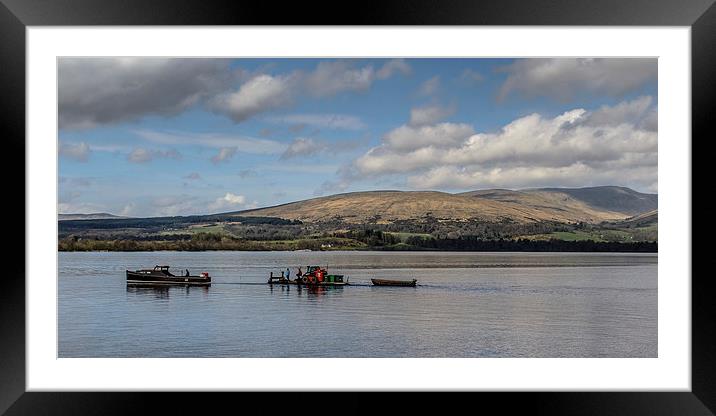 Puting the bins out on Loch Lomond Framed Mounted Print by Michael Moverley