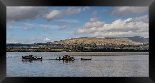 Puting the bins out on Loch Lomond Framed Print by Michael Moverley