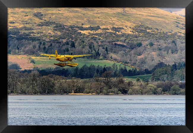 Sea Plane at Loch Lomond Framed Print by Michael Moverley