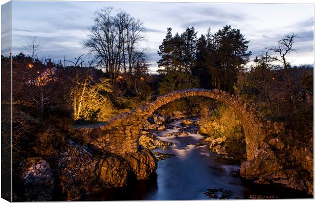 Carrbridge at Night Canvas Print by Michael Moverley