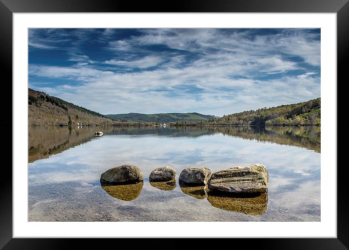 Reflections on Loch Achilty Framed Mounted Print by Michael Moverley