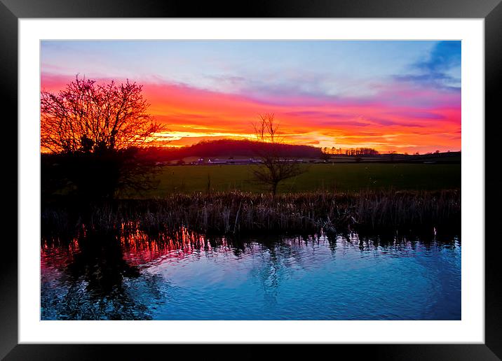 Fire in the sky Framed Mounted Print by Jack Jacovou Travellingjour