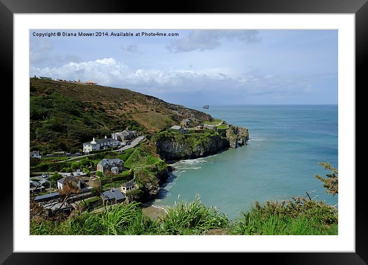 Trevaunance Cove Framed Mounted Print by Diana Mower