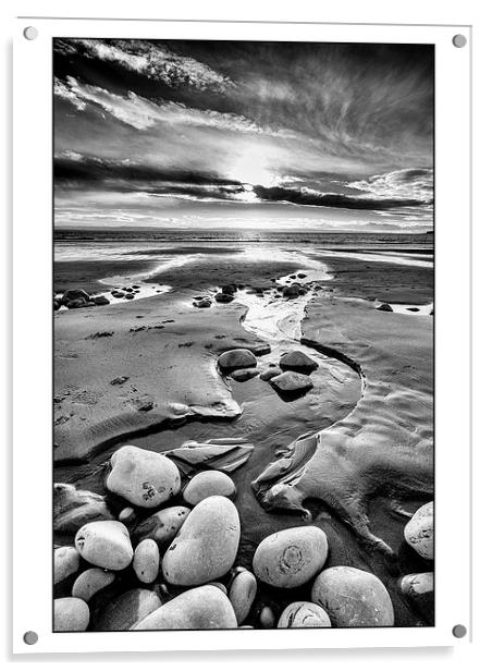 Pebble beach Acrylic by Andrew Richards
