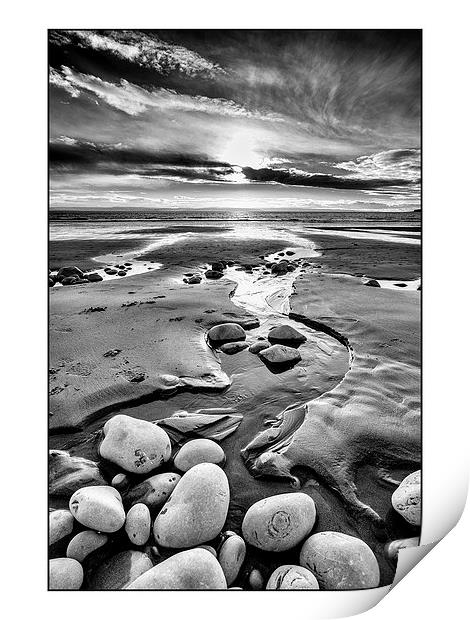 Pebble beach Print by Andrew Richards