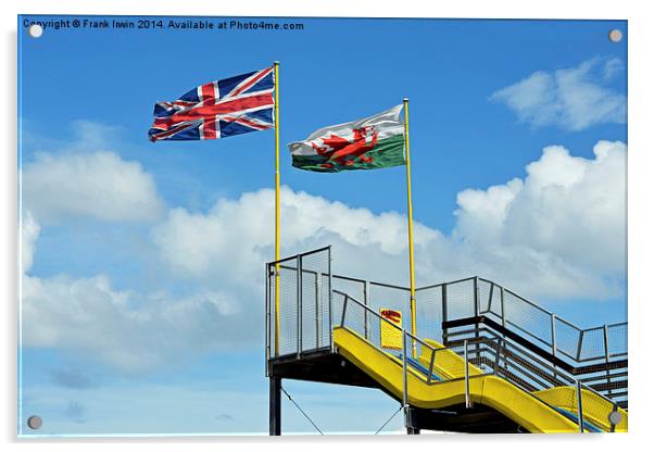 Llandudno pier amusement slides Acrylic by Frank Irwin