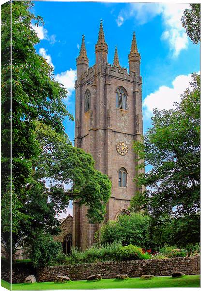 Widecombe Church Canvas Print by kevin wise