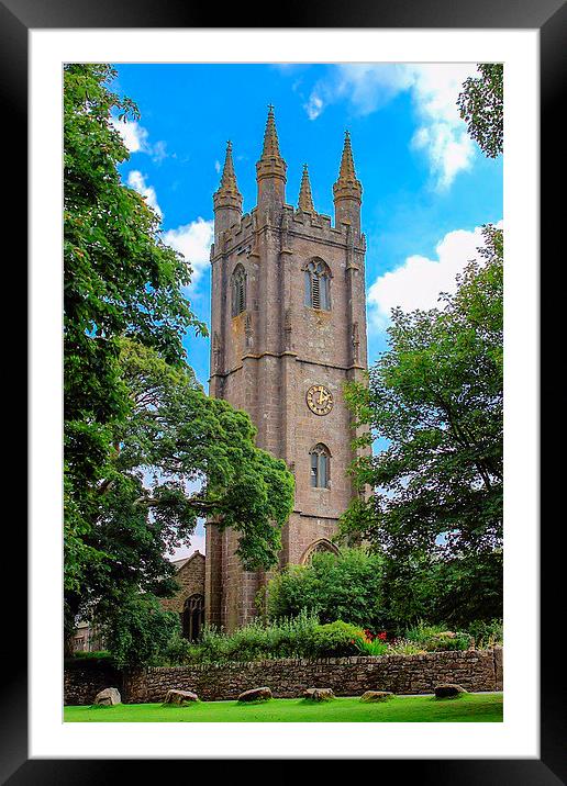 Widecombe Church Framed Mounted Print by kevin wise