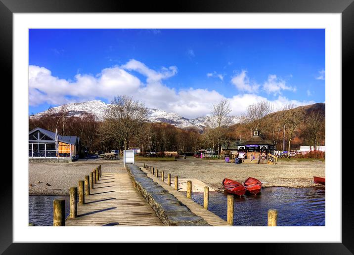 Coniston Shore Framed Mounted Print by Tom Gomez