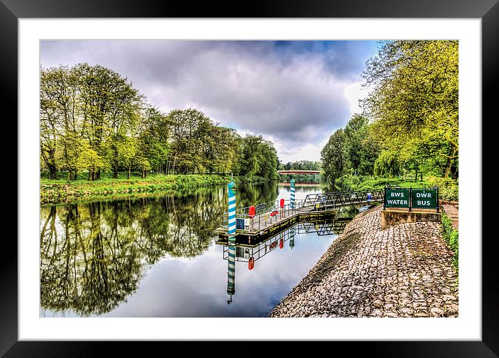 Water Bus Stop Bute Park Cardiff Framed Mounted Print by Steve Purnell